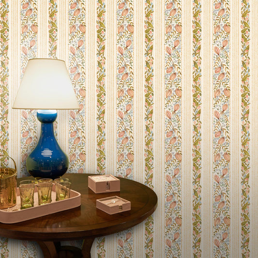 Lawrence Wallpaper by Ferrick Mason in Marigold