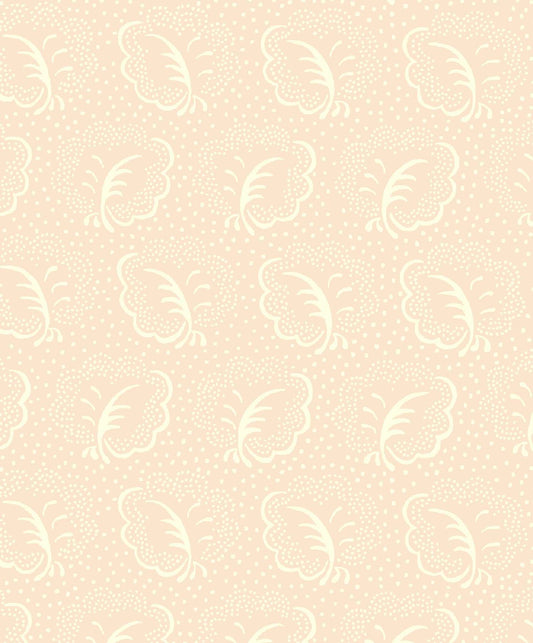 Leaves Wallpaper by Betsy Textiles in Blush