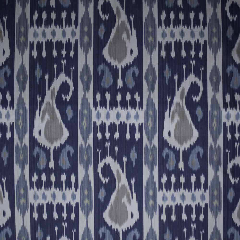 Leila Ikat Fabric by Titley & Marr in Indigo & Azure