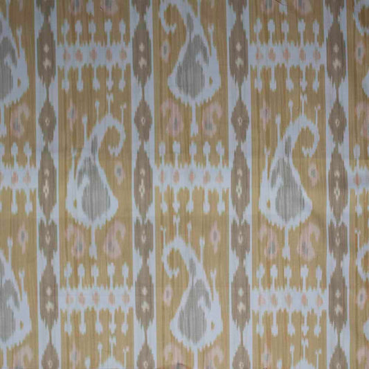 Leila Ikat Fabric by Titley & Marr in Amber & Sahara