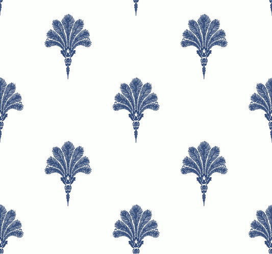 Seabrook Beach House Summer Fan Wallpaper - Coastal Blue