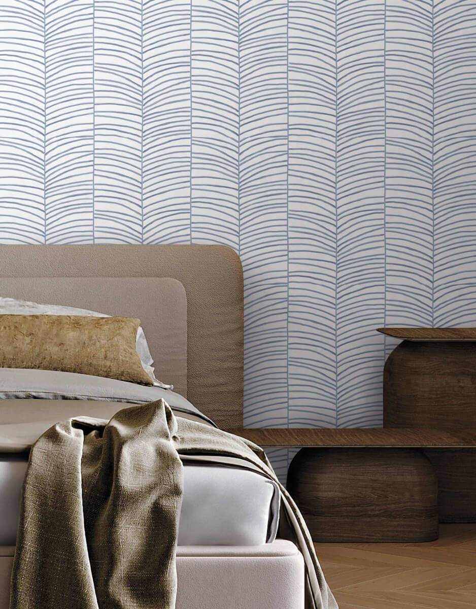 Cascade Palm Chevron Wallpaper