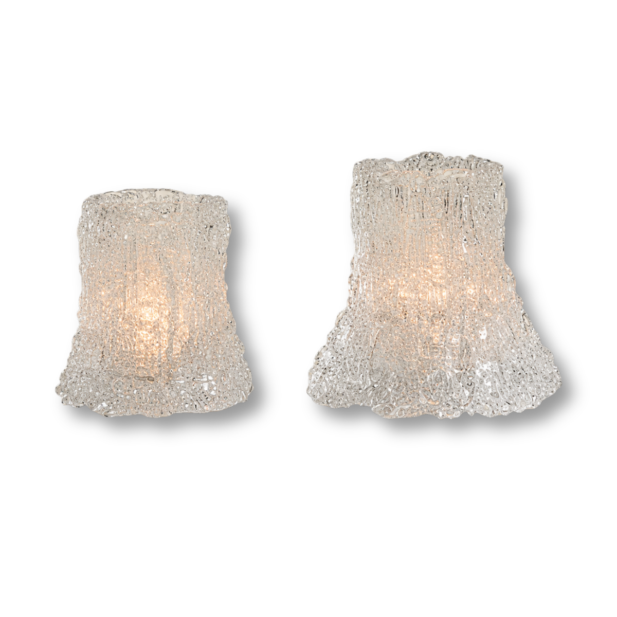 The ReBorn House Clear Acrylic Mini Bell Chandelier Lampshade - in white