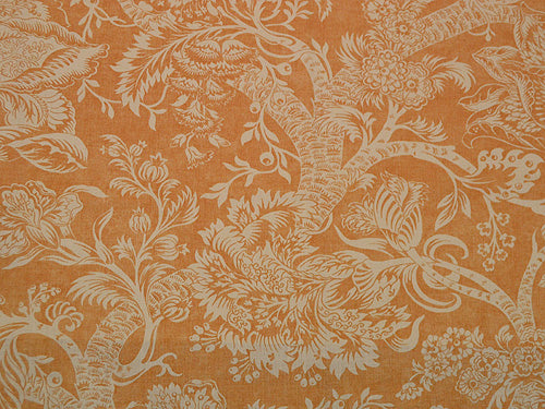 New Tree of Life Fabric by Titley & Marr in Coral