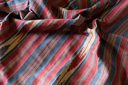 Oulton Stripe Fabric by Flora Soames in Scarlet