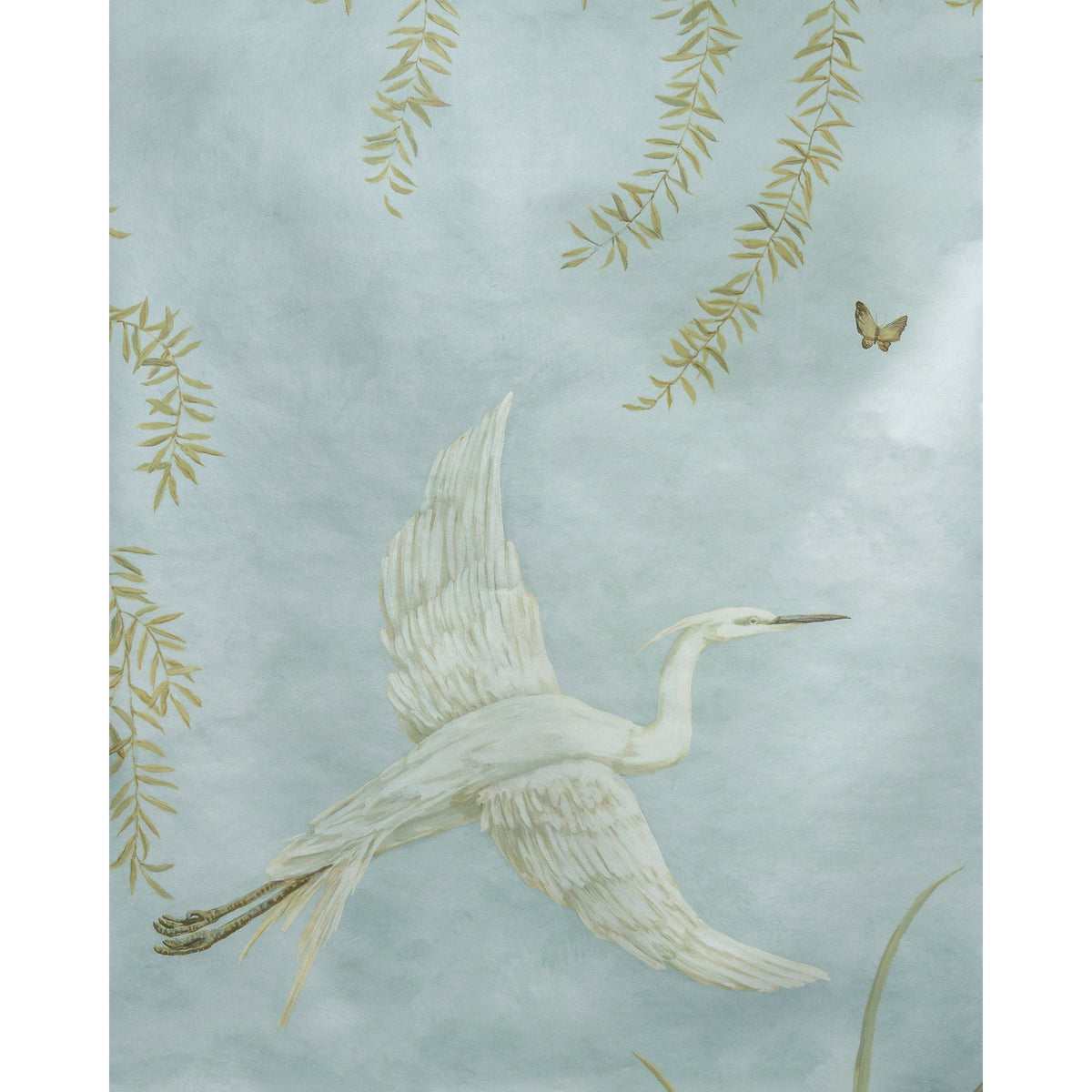 Egret Marsh Mural Met - Mist