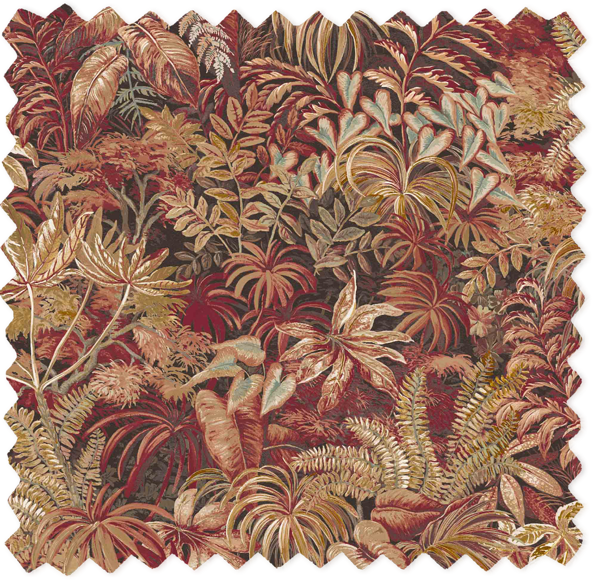 Palm House Russet Velvet Fabric