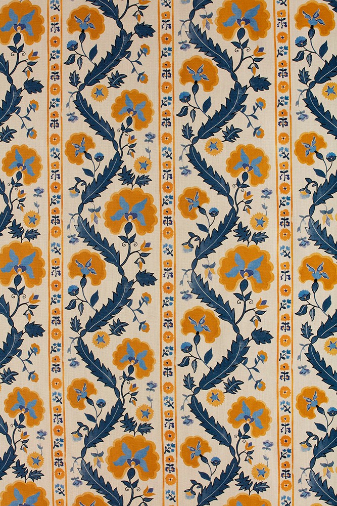 Palmyra Fabric by James Malone in Ochre (02)
