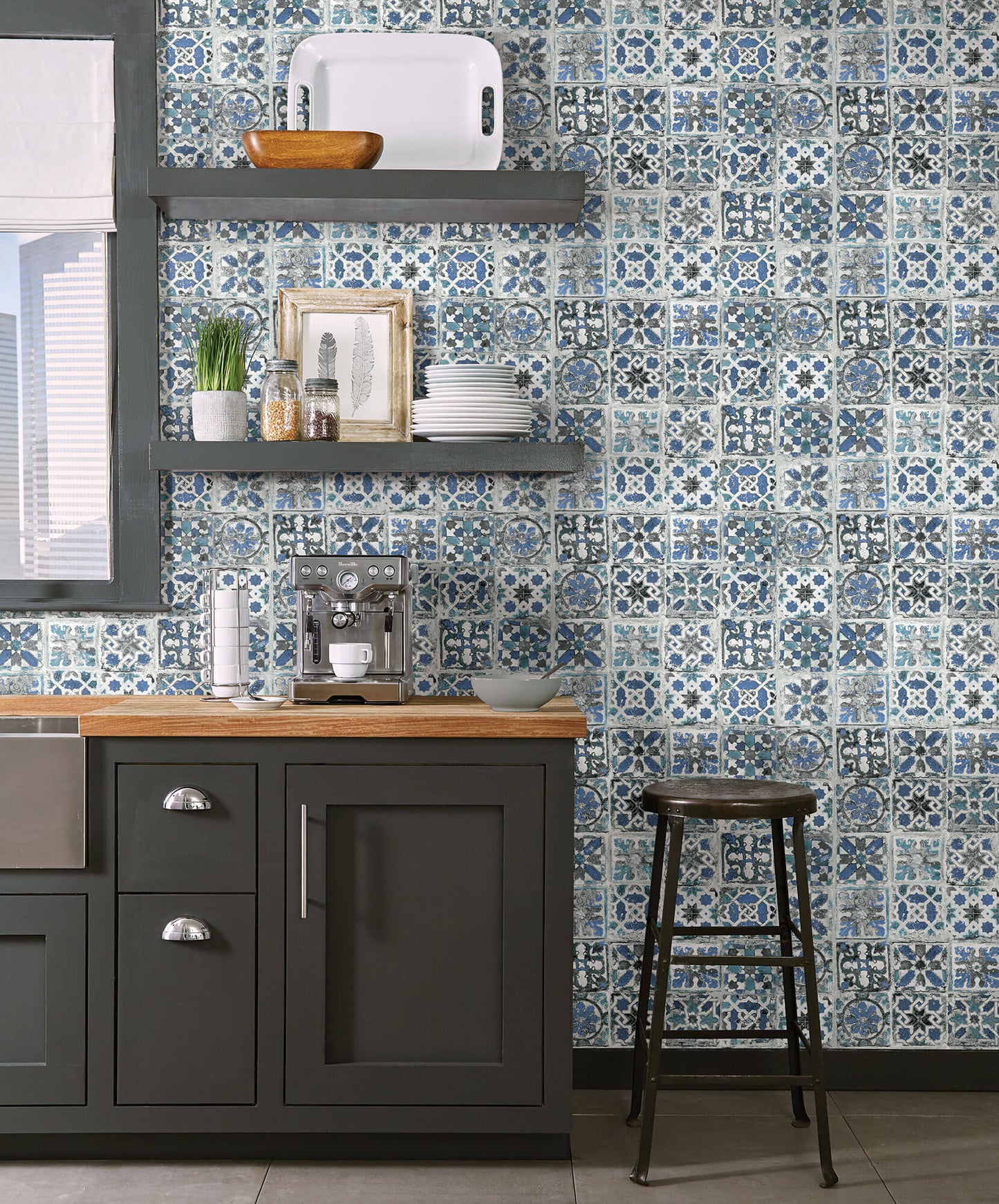 Encaustic Tile Peel & Stick Wallpaper