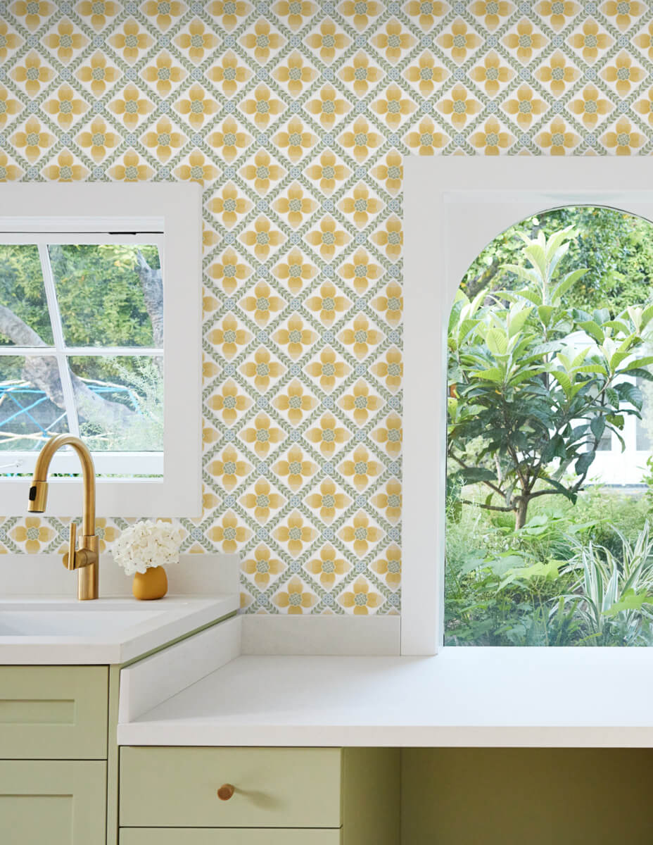 Mimi Quilted Floral Peel & Stick Wallpaper