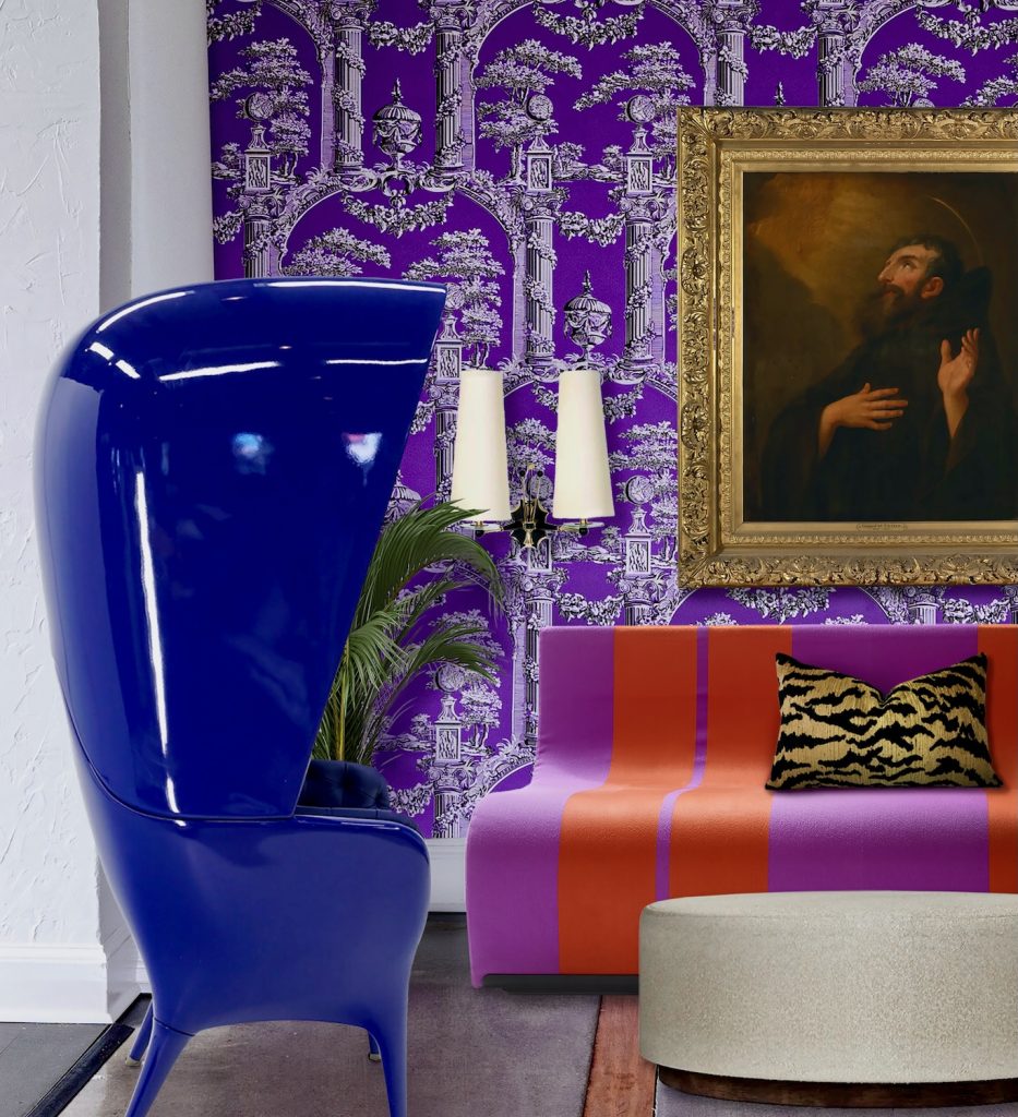 Parson Smith Pillar and Arch Wallpaper by Adelphi Paper Hangings, room setting