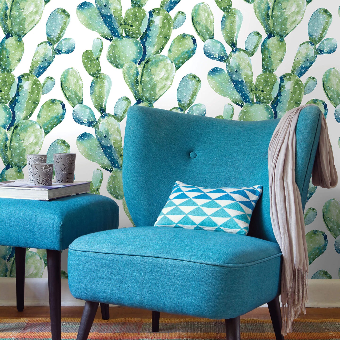 Prickly Pear Cactus Peel & Stick Wallpaper