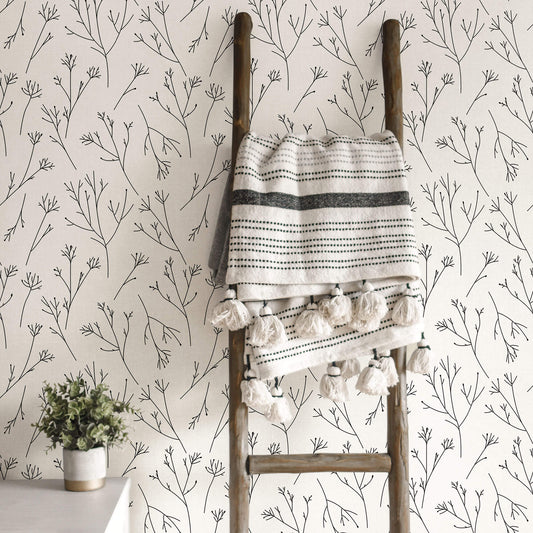 Scandinavian Twigs Peel & Stick Wallpaper