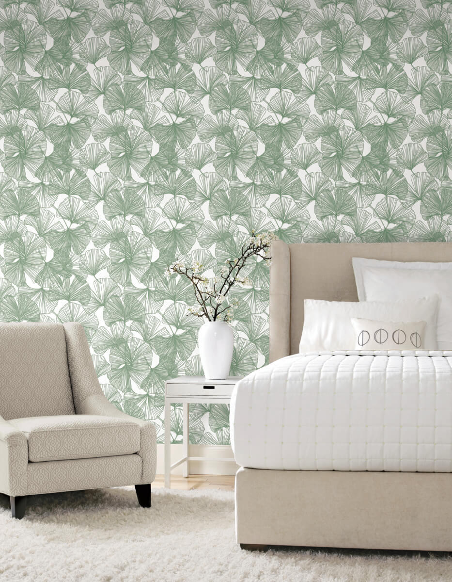 Ginkgo Leaves Peel & Stick Wallpaper