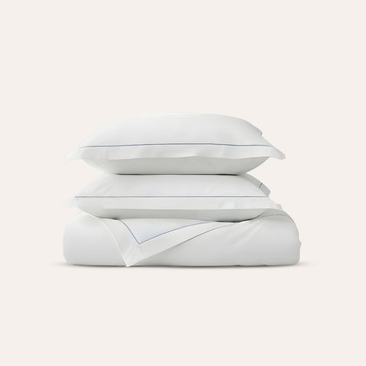 Serene Duvet Cover Set - with Stitch in Coast - Cal King