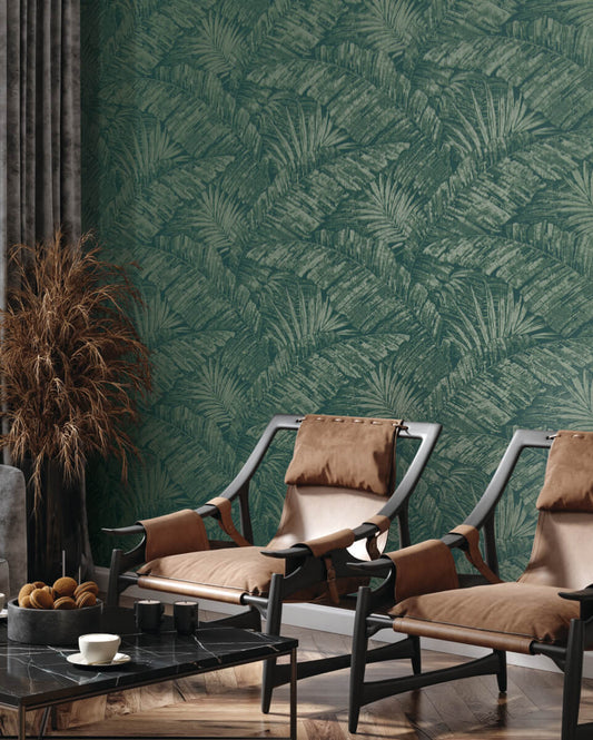 Palm Cove Toile Wallpaper