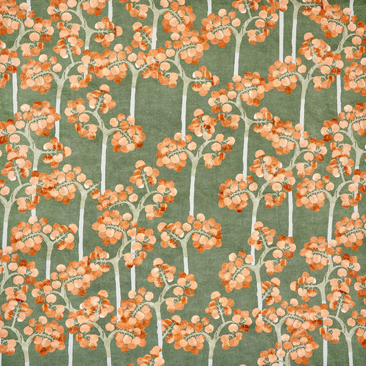 Sugar Magnolias Outdoor Fabric by Jennifer Shorto in Autumn Rust