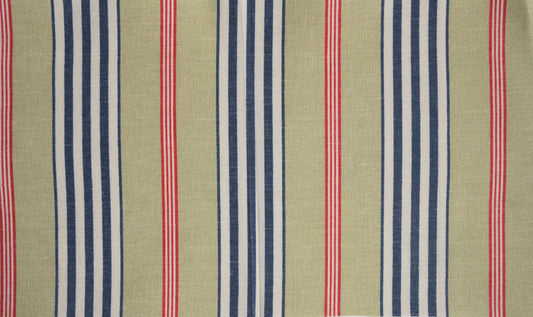 Steyning Fabric by Titley & Marr in Prussian, Red & Grass