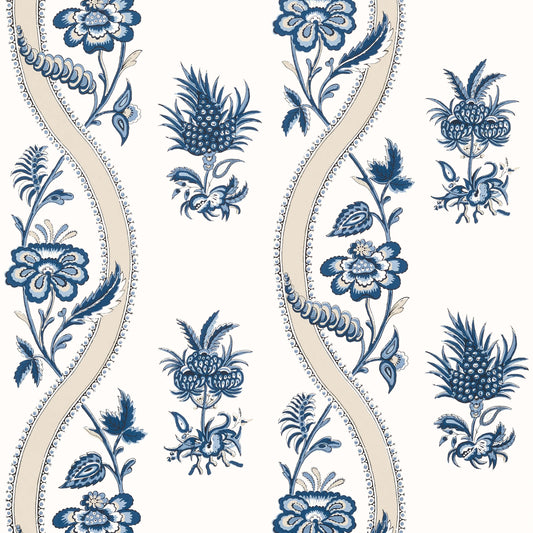 Indienne Ribbon Floral Wallpaper