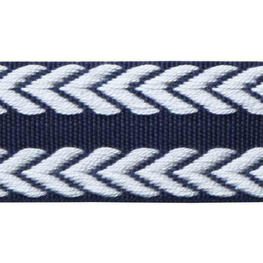 Chevron Braid - Navy & White