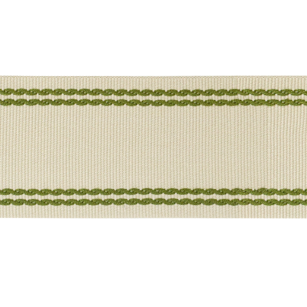 Braid W/Tramlines Trim by Lee Jofa in Flax&Olive Grn