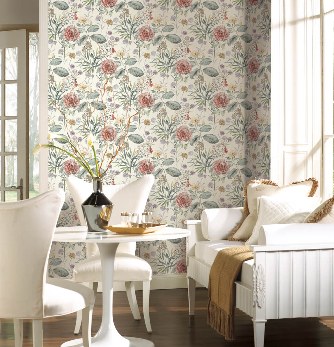 Handpainted Traditionals Midsummer Floral Wallpaper