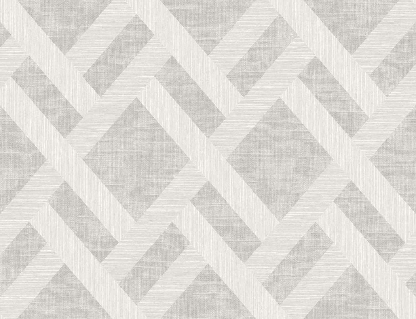 Seabrook Even More Textures Linen Trellis Wallpaper - Pavestone