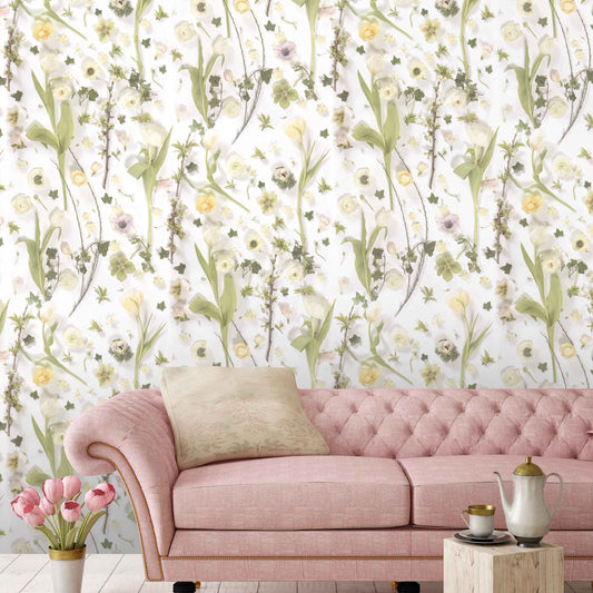 Springtime Designer Botanical Wallpaper by Woodchip & Magnolia