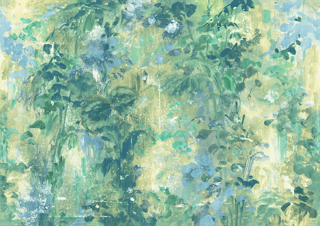 Aquarelle Aqua mural by Woodchip & Magnolia