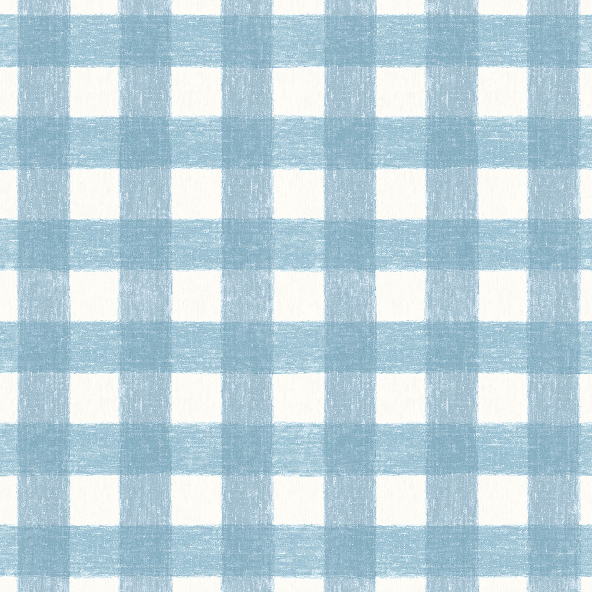 Vichy Check Sky Blue Linen Fabric