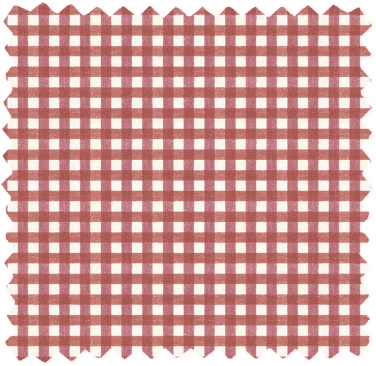 Vichy Check Bramble Linen Fabric