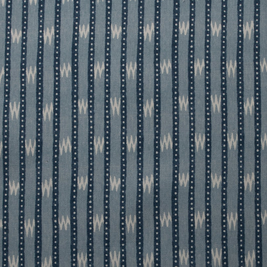 Zig Zag Fabric by Titley & Marr in Denim & Aqua