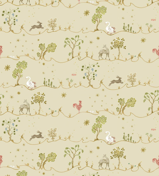 A Wave for Joan Wallpaper by Josephine Munsey Light Olive