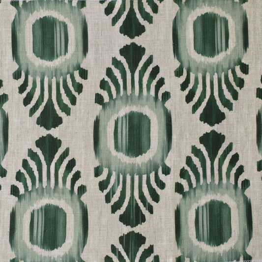 Ikat Mini Fabric by Botanica Trading in Emerald
