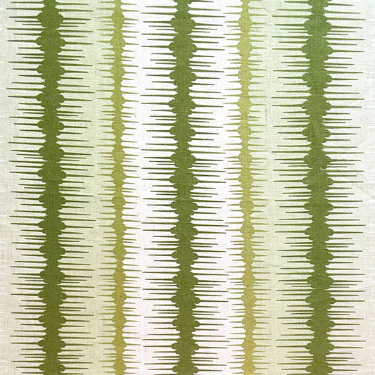 Ikat Broad Stripe Fabric by Botanica Trading in Peridot