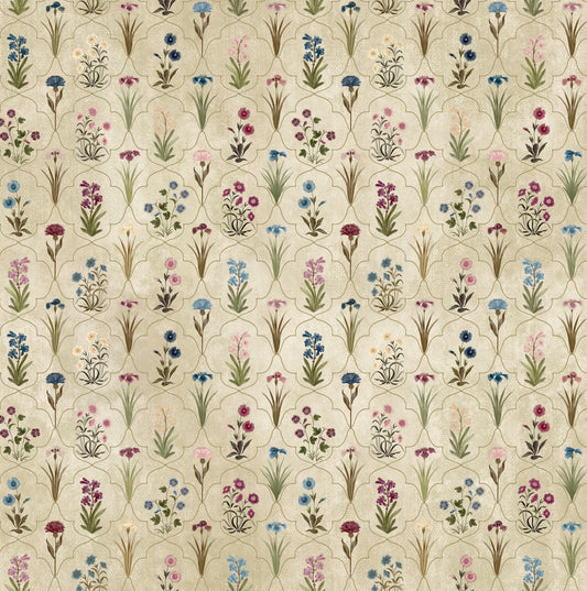 Primavera Wallpaper by Botanica Trading in Aged Ground