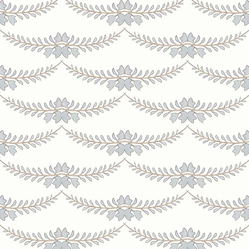 Wisteria Wallpaper by Ottoline in Grey