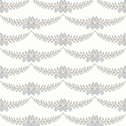 Wisteria Wallpaper by Ottoline in Grey