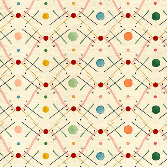 Improvisation 1 Fabric by Ottoline in Pink
