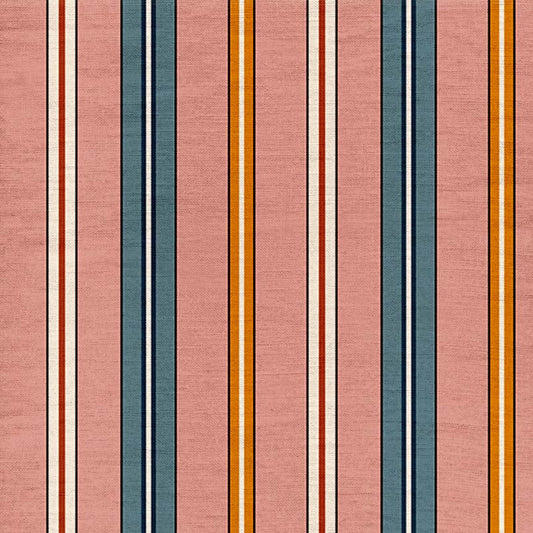 Sporty Stripes Outdoor Fabric by Ottoline in Pink