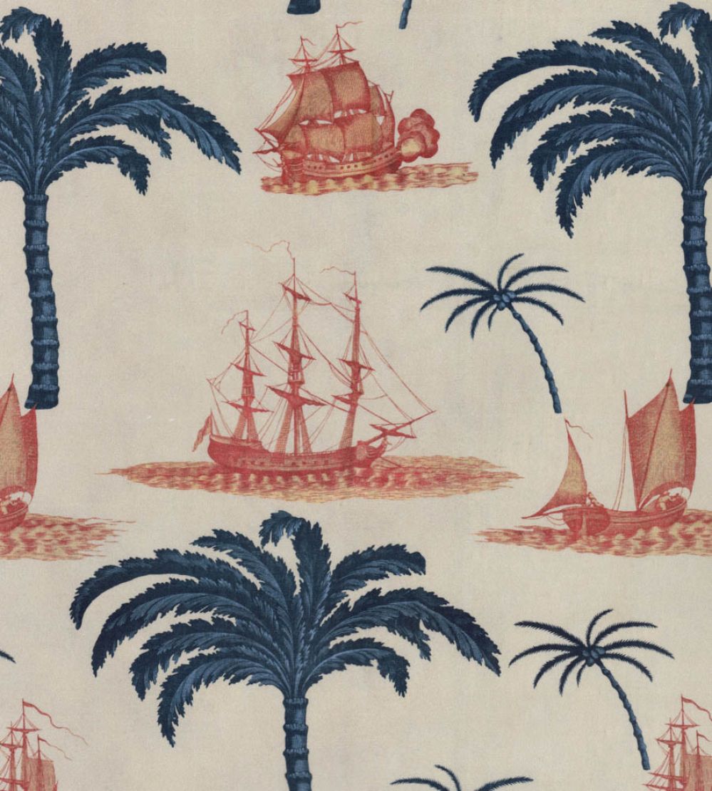 Aegean Fabric by MINDTHEGAP Indigo Taupe