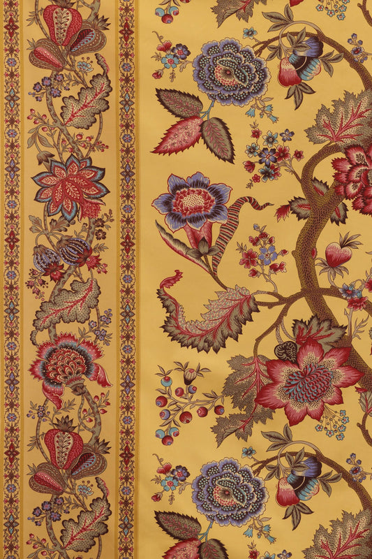 Agra Fabric by Jean Monro in Red on Yellow