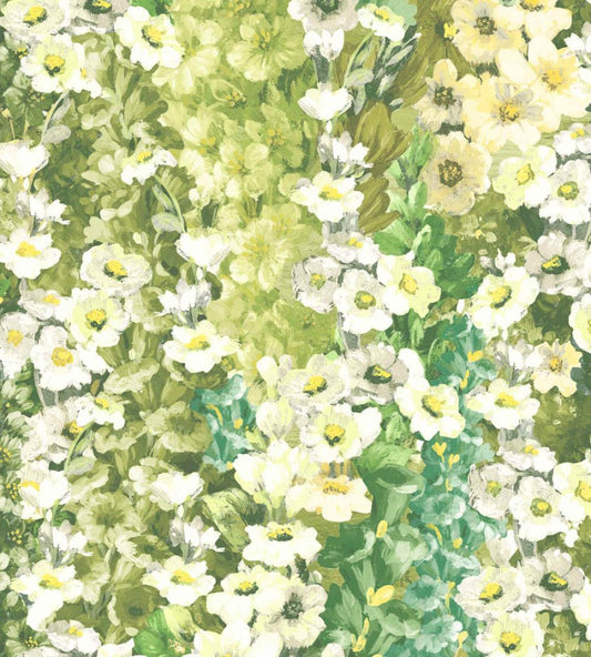 Alcea Wallpaper by Woodchip & Magnolia Green with Envy