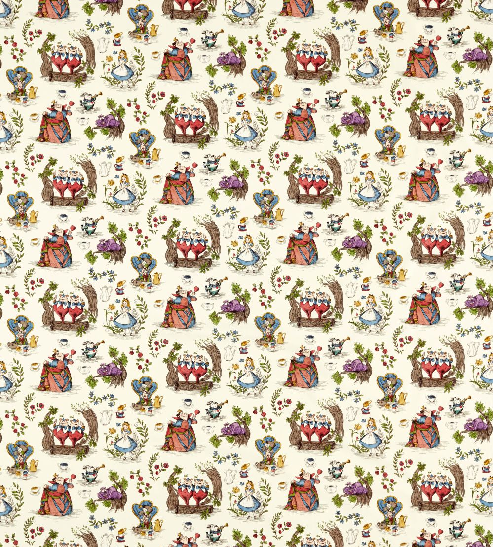 Alice in Wonderland Fabric by Sanderson Hundreds & Thousands