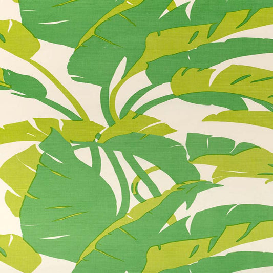 Amazon Two Color Multi Leaf Green fabric by Quadrille