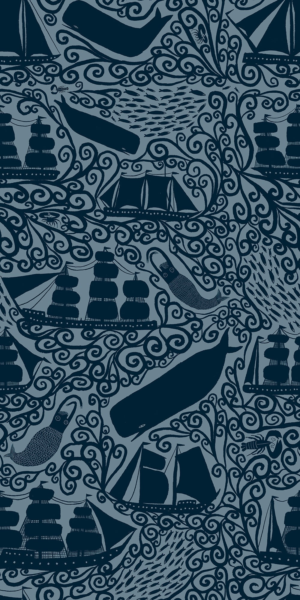 Ancient Sea Storm mural by Bien Fait