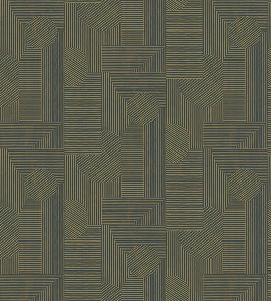 Andana Wallpaper by Tres Tintas Azul oscuro