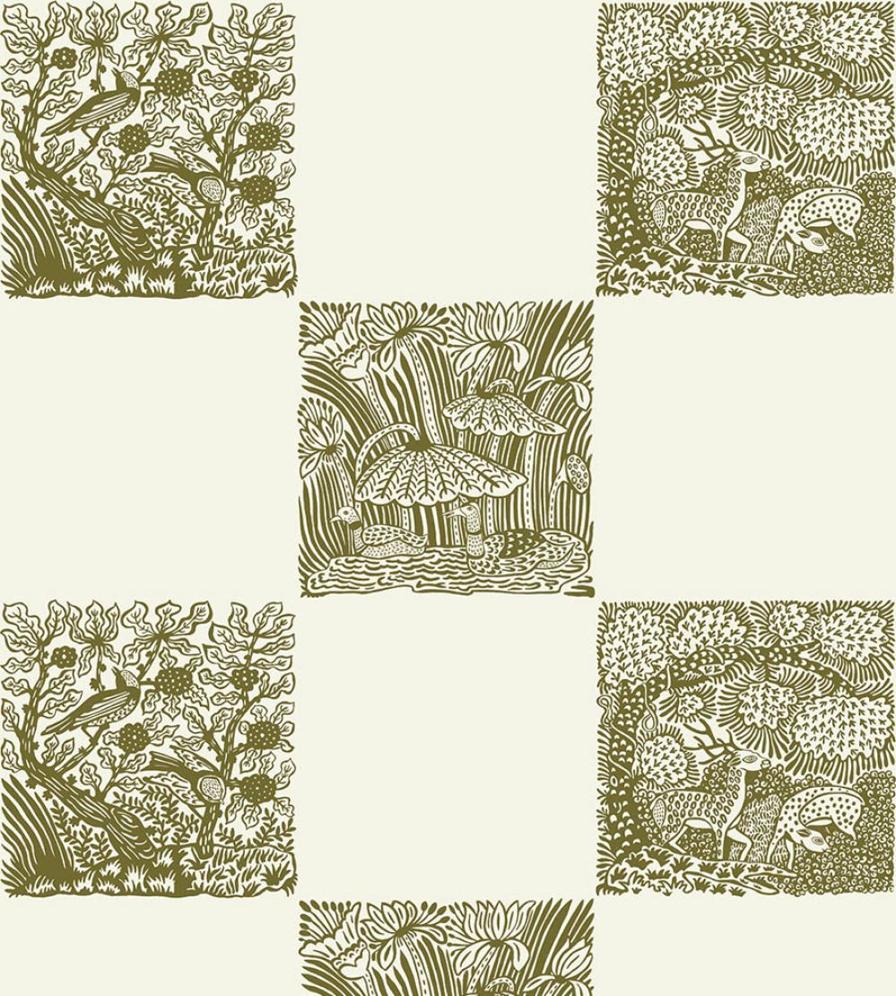 Animal Check Wallpaper by Josephine Munsey Trixie/Ringhill White