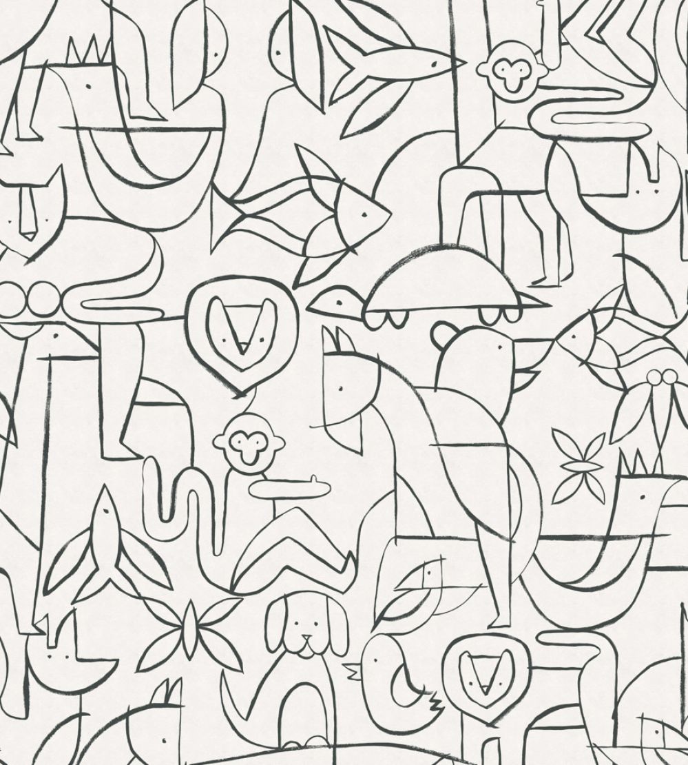 Animalia Wallpaper by Coordonne Blackboard