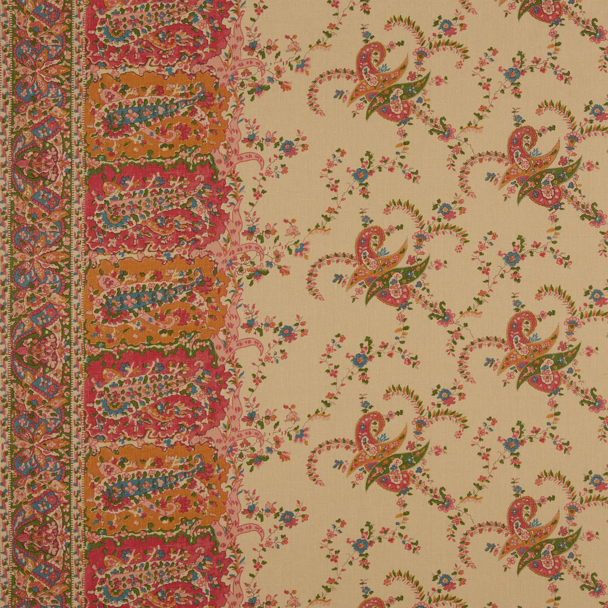 Anouska Rose Apricot fabric by Lisa Fine Textiles